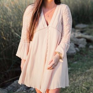 Blush dress, fully lined